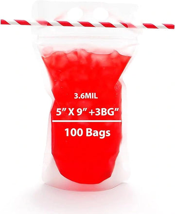 Zipper Pouches Beverage To-Go 100 Bags